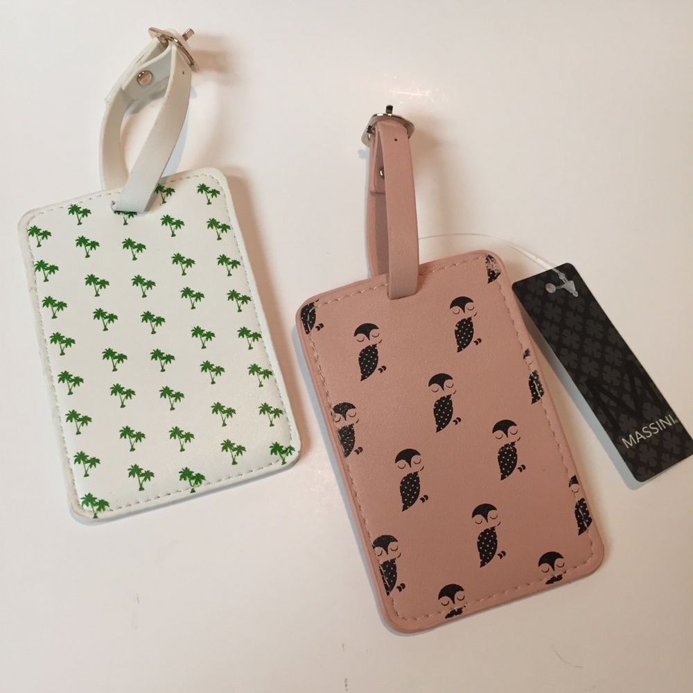 Set of 2Massini Vegan Leather Luggage Tags
